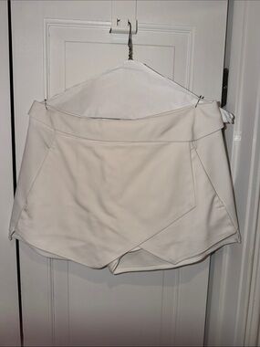 Zara Cream Overlap Skort - Minimal Chic